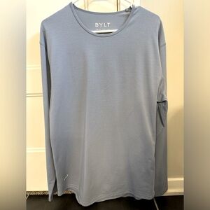 Blue/gray BYLT long sleeve tee